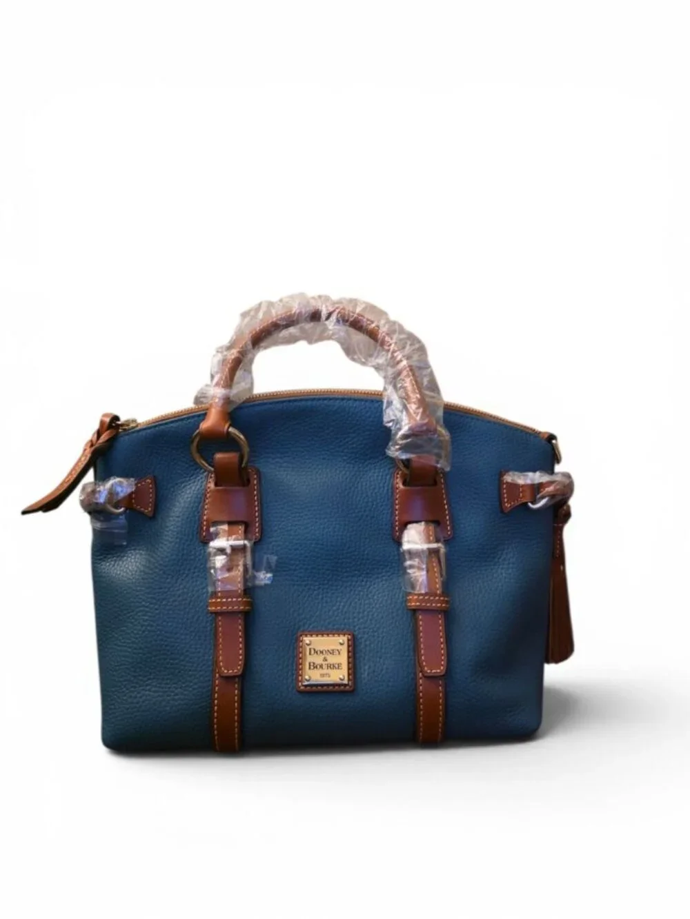 Dooney & Bourke Bristol Satchel Celadon Pebble Leather NWT R2266 Dust Bag